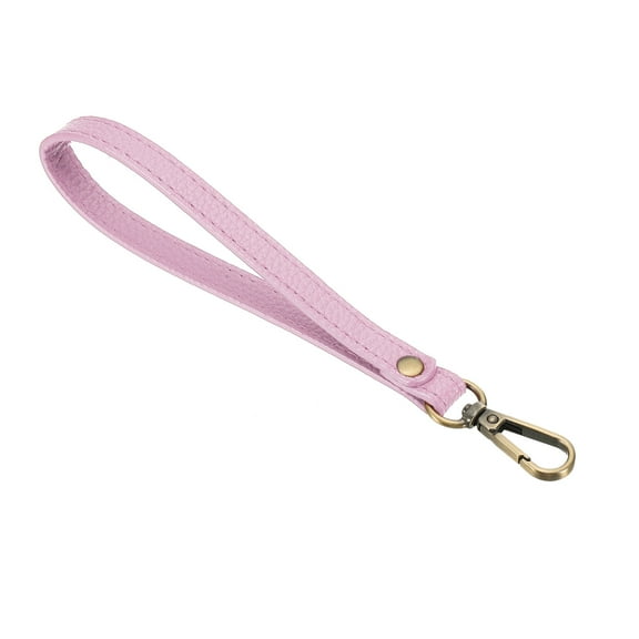 Uxcell 8 Inch Wristlet Strap PU Leather Wristlet Keychain Wrist Strap Replacement Pink