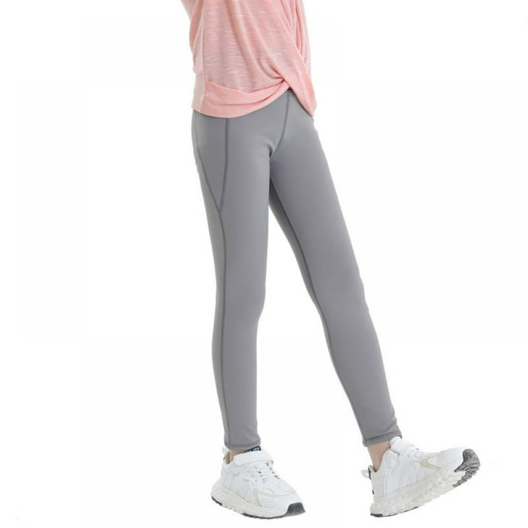 URMAGIC 2 Pack Girls' Athletic Dance Leggings Kids Yoga Pants