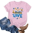thumbnail image 2 of Jinhomg Funny Hanukkah Shirt for Women Cute Love And Light Chanukah Tees Lightweight Comfy Short Sleeve Menorah Celebration Tops Summer Saving Pink M, 2 of 4