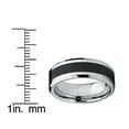 thumbnail image 4 of 8MM Men's Tungsten Carbide Ring Wedding Band W/ Carbon Fiber Inaly size 6.5, 4 of 5