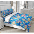 thumbnail image 3 of DOJLIO Firework-Shaped Leaf Bedspread Cover Full Size Red Maple Leaves Comforter Cover Set Blue Leaf Decorative Bedding Sets Quilt Cover Trendy Art Style No Comforter, 3 of 5
