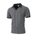 thumbnail image 4 of Timoontee Men's Short Sleeve Basic T Shirt Breathable Fabric Moisture Wicking V V Neck Crew Neck Versatile Style For Gray XL, 4 of 9