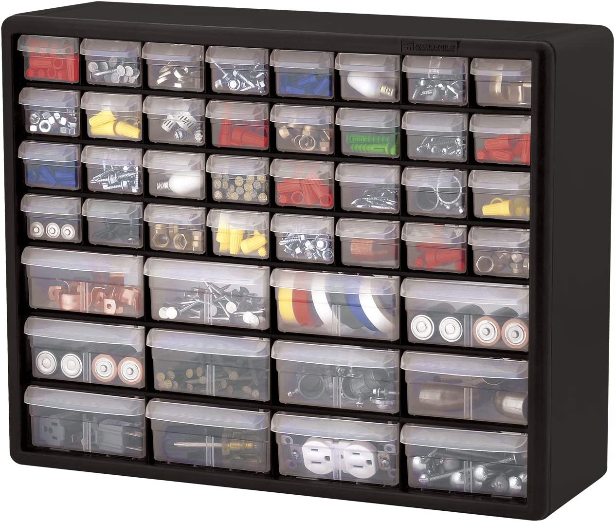 Akro-Mils 44 Drawer Plastic Cabinet Storage Organizer with Drawers for Hardware, Small Parts, Craft Supplies, Black - image 6 of 14