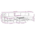 thumbnail image 4 of vidaXL 7 Piece Garden Lounge Set with Cushions Solid Wood, 4 of 5