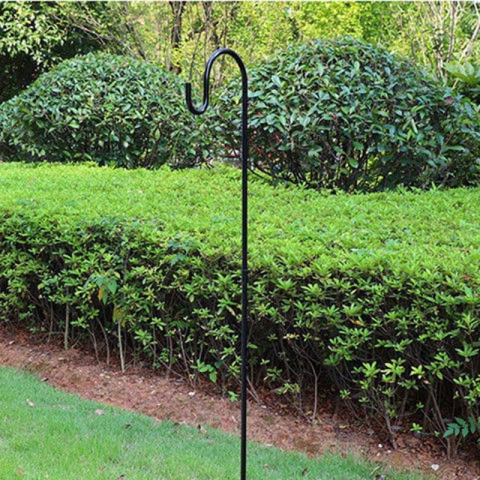 3pcs 48inch Outdoor Shepherd'S Hook, Heavy Duty Bird Feeder Post for Hanging Lanterns, Bird Feeders with 5-Foot Base