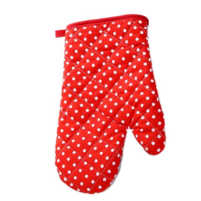 Toystoory Manoplas anti-calor Guantes profesionales para horno de microondas Guantes de algodón resistentes al calor Manoplas para hornear resistentes al Cocina y Comedor Pequeños puntos rojos Toystoory HA063608-02B