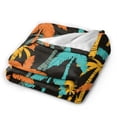 thumbnail image 2 of KLL Fleece Blanket Plush Throw Blanket Palm Trees ,Soft Fuzzy Cozy Flannel Blanket for Couch Sofa Bed.(60"x50" ), 2 of 7