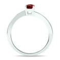 thumbnail image 3 of SZUL Women's Solitaire Garnet Wave Ring in 10K White Gold, 3 of 5