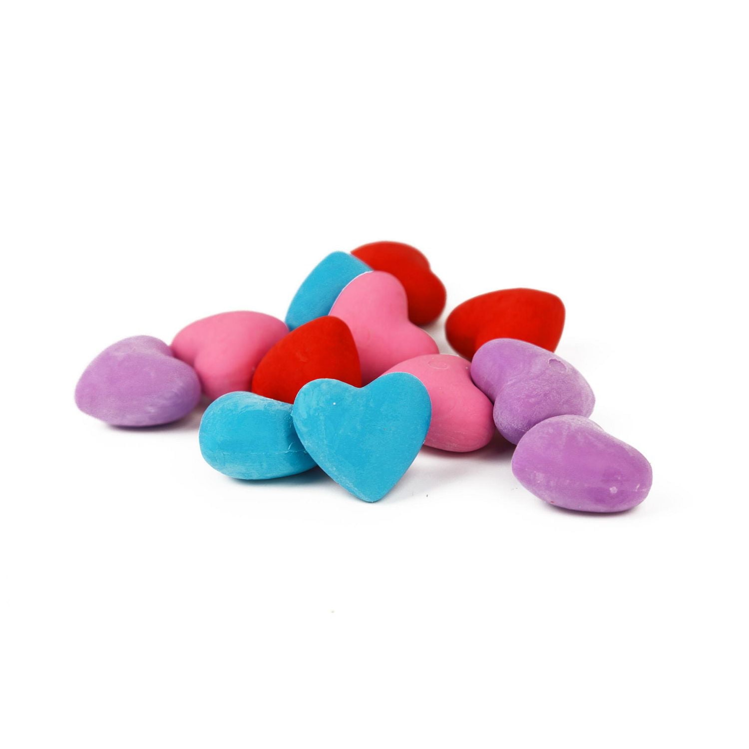 12 HEART ERASERS