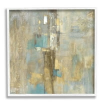Stupell Industries Modern Shapes Composition Painting White Framed Art Print Wall Art, Design by Justin Turner