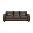 thumbnail image 2 of Bergen 87" Espresso Genuine Leather Square Arm Sofa, 2 of 8