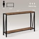 thumbnail image 3 of Historyli Consola estrecha de 43 pulgadas y 2 niveles, elegante mesa auxiliar de sofá con diseño en V, mueble premium que ahorra espacio para entrada, pasillo y sala de estar, estilo retro., 3 of 7