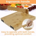 thumbnail image 4 of 25Pcs Bamboo Tortilla Presser 10 Inch Manual Square Tortilla Maker with 1 Rolling Pin and 50 Oil-Proof Paper Rotatable Mexican Tortillera Dough Pressing Tool for Homemade Tortilla, 4 of 11