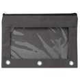 thumbnail image 5 of Trail maker Paquete de 12 estuches transparentes para carpetas de 3 anillas a granel | Estuche para lápices de 3 anillas para carpeta con ventana transparente y cremallera | Paquete de estuche grande, 5 of 5