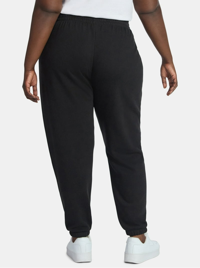 Terra Sky Women's Plus Fleece Jogger Sweatpants, Size 0X-4X