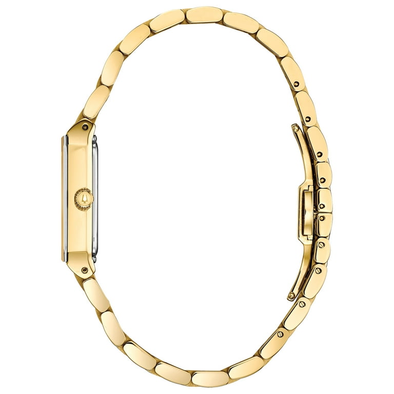 Bulova Women's Modern Quadra Gold-Tone Stainless Steel Watch