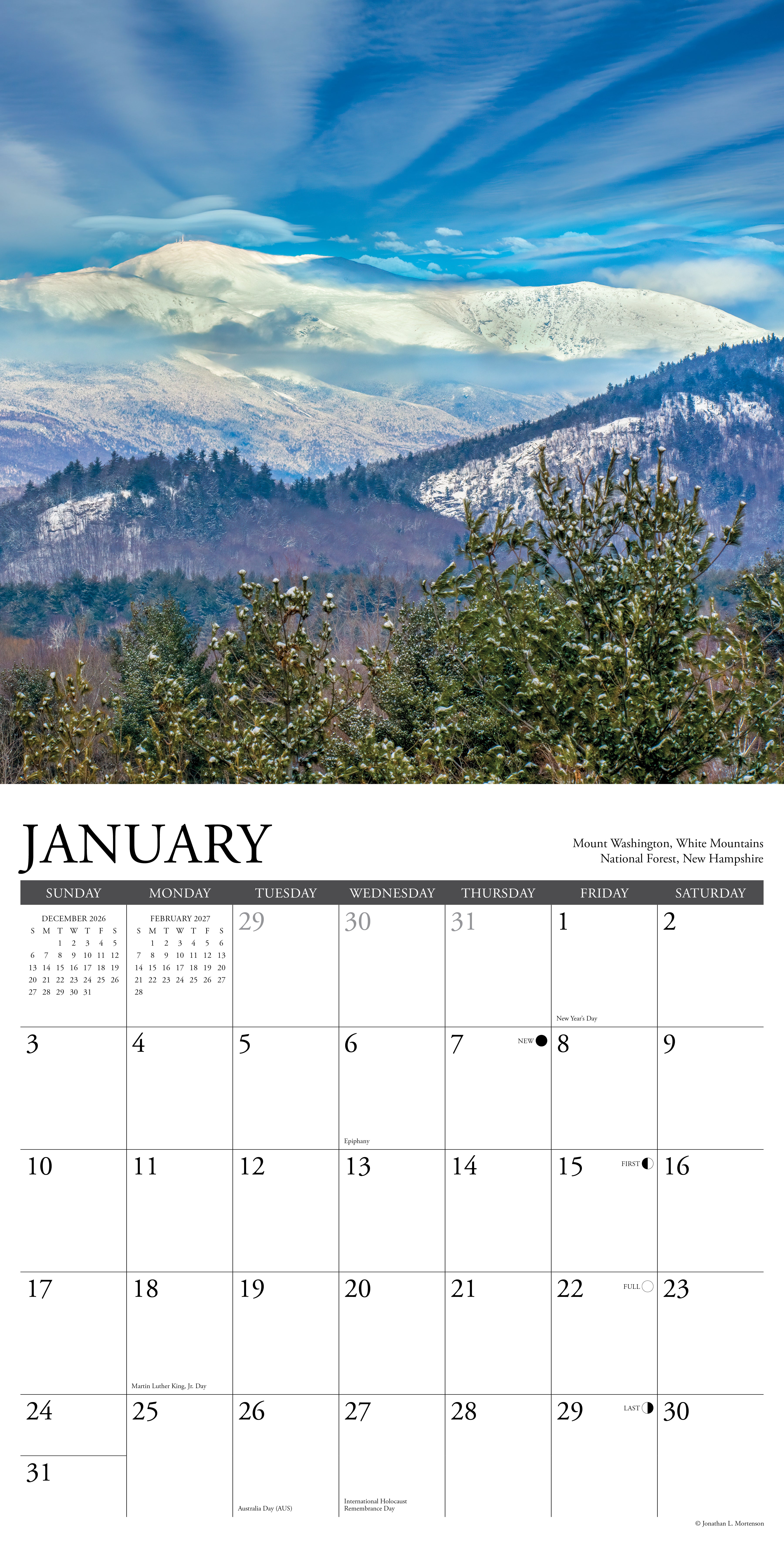 Willow Creek Press, Beautiful New England 2027 Wall Calendar