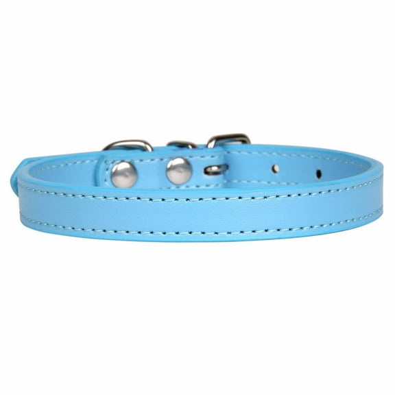 BESTSKY Dog Collar,Outfit Matching Dog Harness,Eco-Friendly Material Dog Leash,Blue,1.5*37cm