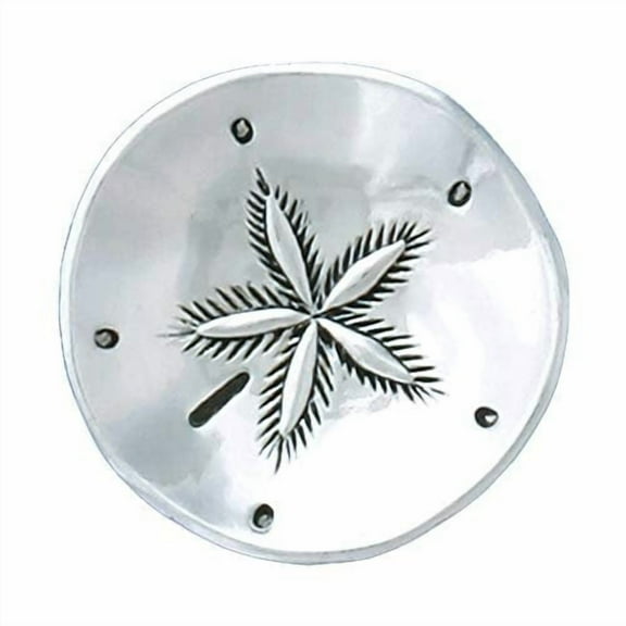 Basic Spirit Sand Dollar Pewter Trinket Bowl Ring Dish Gift Box Beach Decor