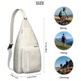 thumbnail image 3 of Spiritual Goth Sling Backpack - Moon Phase & Sun Print Crossbody Bag, Fashionable Aesthetic Design, 3 of 4
