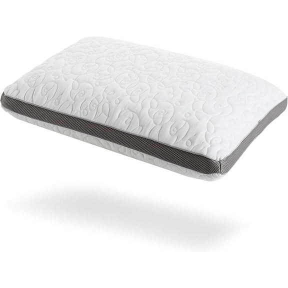 Perfect Cloud Double Airflow Memory Foam Pillow 5.5” Breathable Cooling Standard Pillow