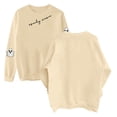 thumbnail image 4 of Womens Oversized Sweatshirts Spooky Season Cute Ghost Sleeve Graphic Vintage Y2K Crew Neck Streetwear Pullover Tops Fall Winter Clothes Beige L, 4 of 4
