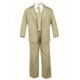 thumbnail image 2 of 6pc Boy Toddler Teen Formal Wedding Party Khaki Suits Tuxedo Extra Necktie 4T-20, 2 of 6