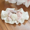 thumbnail image 2 of CSChome Pet Collar Saliva Towel Exquisite Three-Dimensional Flowers Ruffled Edge Dog Bowknot Neck Scarf Photoshoot, 2 of 7
