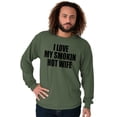 thumbnail image 3 of Love My Smokin Hot Wife Funny Spouse Men's Big & Tall Long Sleeve Graphic Tee Brisco Brands 2X, 3 of 5