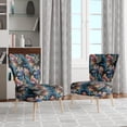 thumbnail image 2 of Designart « Charme de Fleur en Spirale » Fauteuil d'Appoint Rembourré Boho Bleu - Fauteuil à Accoudoirs Bohème et Éclectique pour Salon, 2 of 7