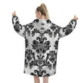 Artistic abstract feature blanket hoodie, wool blanket sweatshirt for