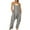 Silver women's jumpsuit, variant on pimelu Jumpsuits for Women Casual, V Neck Sleeveless Jumpsuit Rompers for Women Casual Floral Print Baggy Trousers Rompers ​Spaghetti Strap Loose Rompers