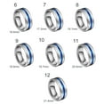 thumbnail image 5 of UDIYO 8MM Fashion Unisex Dual Color Thin Line-Inside Brushed Band Finger Ring Jewelry, 5 of 7