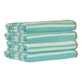 thumbnail image 2 of Freshee 4-Piece Bath Towel Set, Aqua Stripe - Featuring Intellifresh Antimicrobial Technology, 2 of 6