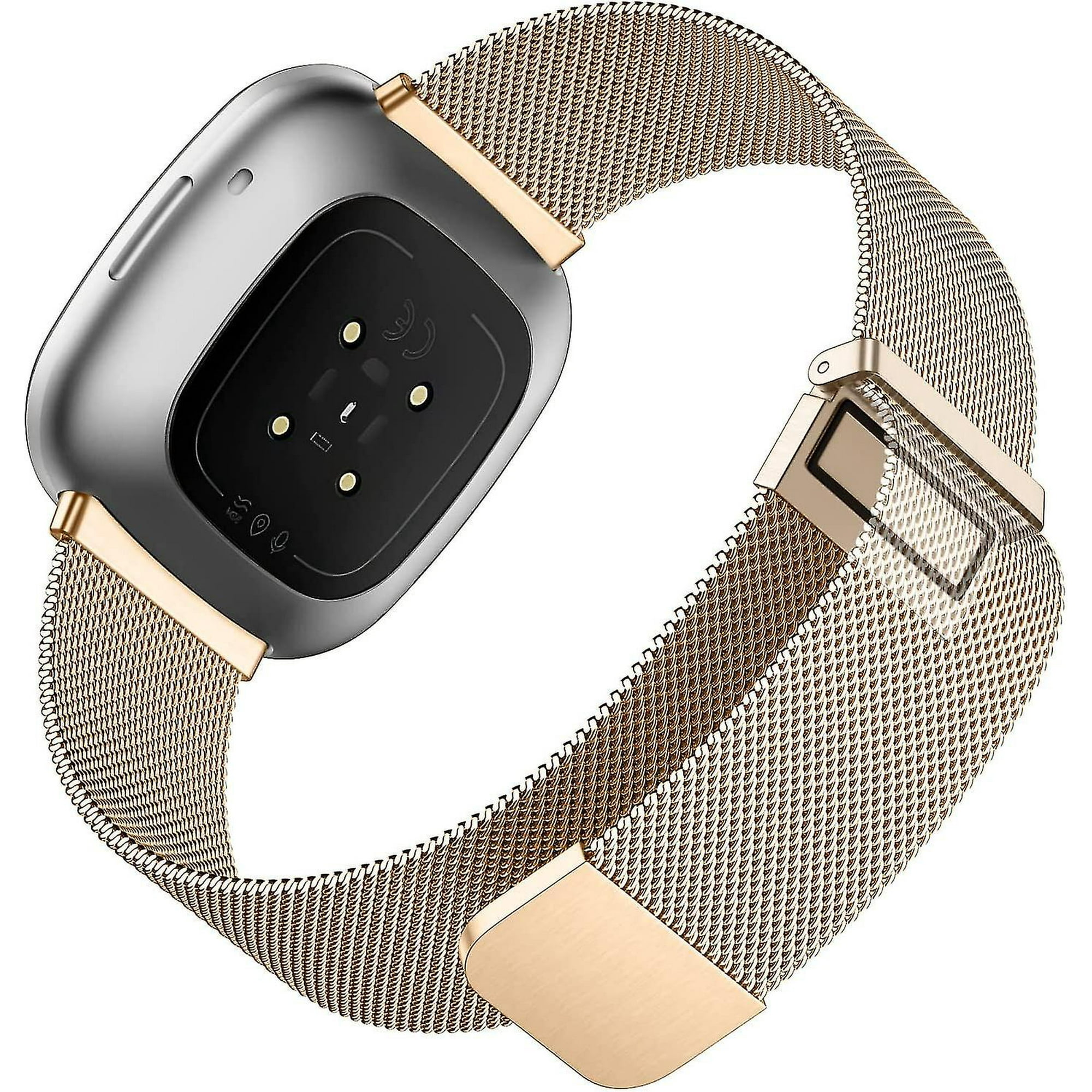 Metal Strap Compatible With Fitbit Versa 3 Strap fitbit Sense Strap fitbit Sense 2 Strap fitbit Versa 4 Strap For Women Men Stainless Steel Strap For Walmart