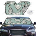 thumbnail image 3 of Lsque Hand Drawn Chickens Car Windshield Sun Shade | Accordion Folding Style Auto Shade for Car Truck SUV Van | Blocks UV Rays Sun Visor Protector | Small, 3 of 7
