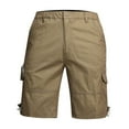 thumbnail image 3 of Shorts for Men Casual Bermuda Long Inseam Work Shorts with Multiple Pockets Brown XXXXL, 3 of 6