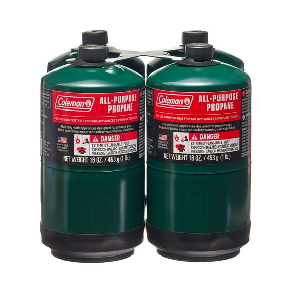 Coleman All Purpose Propane Gas Cylinder 16 oz, 4-Pack