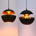 thumbnail image 5 of Lámpara colgante nórdica ajustable, luminarias colgantes modernas, líneas elegantes para decoración de dormitorios, cafeterías y jardines de invierno (oro negro), 5 of 5