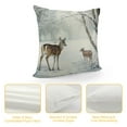 thumbnail image 4 of COMIO Animals Throw Pillow Cover Christmas Snowman Vase Deer Dog Rabbit Bird Xmas Tree Pillow Case Square Winter Snowfield Pillowslip, Great for Sofa, Patio, bedroom Decor, 4 of 5