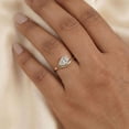 thumbnail image 2 of vylahjewellery Vermeil Yellow Gold Anniversary Ring Pear Cut Moissanite Solitaire Engagement Ring Modern Wedding Jewelry Gift for Her Valentine's Special Rings, 2 of 6