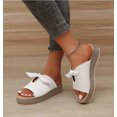 thumbnail image 4 of Zapatillas de verano para mujer, sandalias informales para mujer, zapatillas con lazo y boca de pescado Wmkox8yii ytu7195, 4 of 5