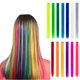 thumbnail image 1 of 13 Extensiones De Cabello De Colores, 20 Pulgadas, Aspectos Destacados De Fiesta Coloridos, Clip Multicolor En Postizos Sintéticos Rectos De Arcoíris Para Mujeres, Niños Y Niñas (13 Colores/Paquete), 1 of 1