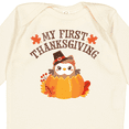 thumbnail image 4 of Inktastic My 1st Thanksgiving Cute Owl in Pumpkin Boys or Girls Long Sleeve Baby Bodysuit, 4 of 5