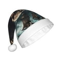 thumbnail image 2 of Balery Wave Sailboat Shark Pattern Santa Hat Christmas Hat Funny Christmas Hat Christmas Knitted Beanie Hat For Men Women Adult, 2 of 6