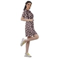 thumbnail image 3 of Moomaya Printed Moss Georgette Dresses Women A-Line Tunic With Drawstring Belt, 3 of 6