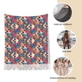 thumbnail image 6 of Cauagu colorful Skull rose Print Women Wrap Shawl tassels Scarves Retro Scarf 77.6"X28.3", 6 of 8