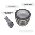 thumbnail image 7 of Mortar and Pestle, Made of Heavy Duty Polished Hard Stone, Natural Stone Grinder for Spices, Pastes, Herbs, Seasoning etc. (Black with Rings), 7 of 7