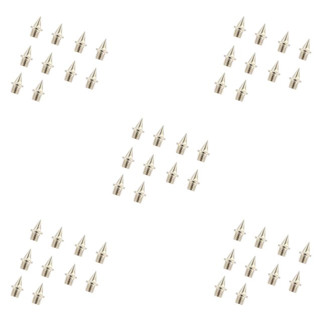 Greeniant 10 piezas de clavos de pista, zapatos piramidales, reemplazos de clavos, pasador de acero inoxidable de 1/4 de longitud para eventos de pista Type2 NO2 Greeniant CBP585806