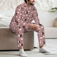 thumbnail image 7 of Uemuo Cute Calf Pattern 2-Piece Loungewear Set - Men’s Soft Sleepwear, Cozy Winter PJs, Comfy Sleep Set-X-Large, 7 of 7